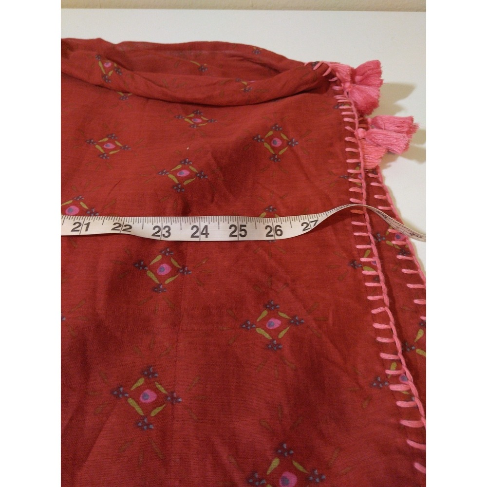 Natural Life Fringed Boho Poncho Tunic One Size Fits M to XL Resort TasseL Sheer - Picture 5 of 8